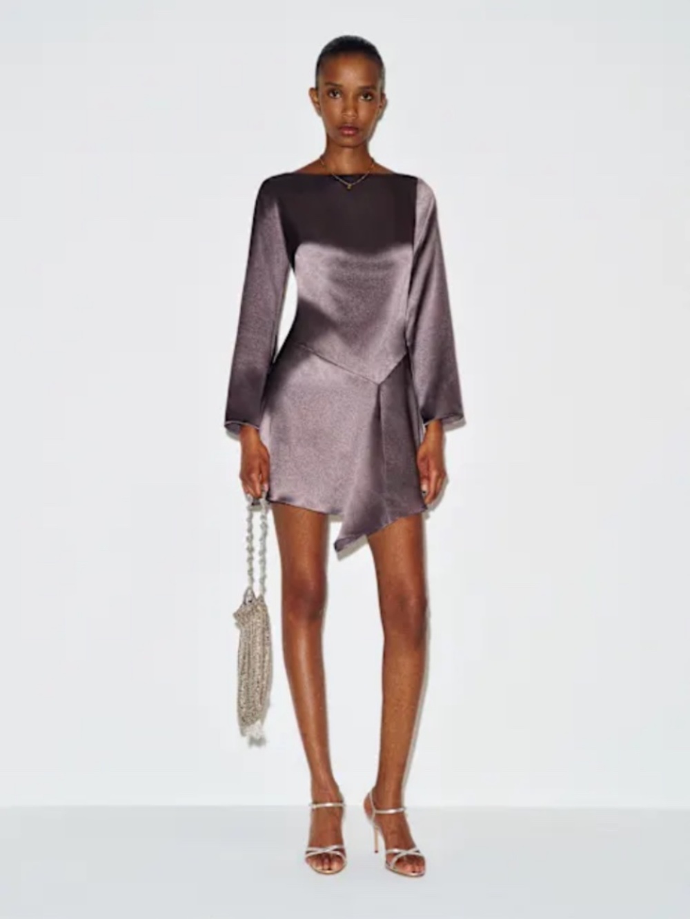 Reformation Kline Long Sleeve Silk Mini Dress - Picture 4 of 7